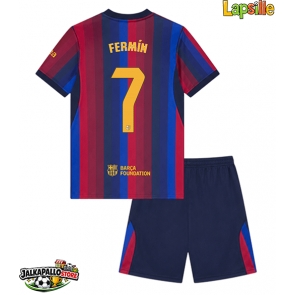 Barcelona Fermin Lopez #7 Kotipaita Lapsille 2026-27 Lyhythihainen (+ shortsit)